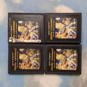 Atari 2600 Missile Command Game Cartridge - Black